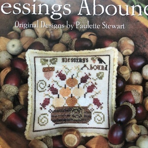 Plum Street Samplers / Blessings Abound /Cross stitch chart / cross stitch pattern / pattern only