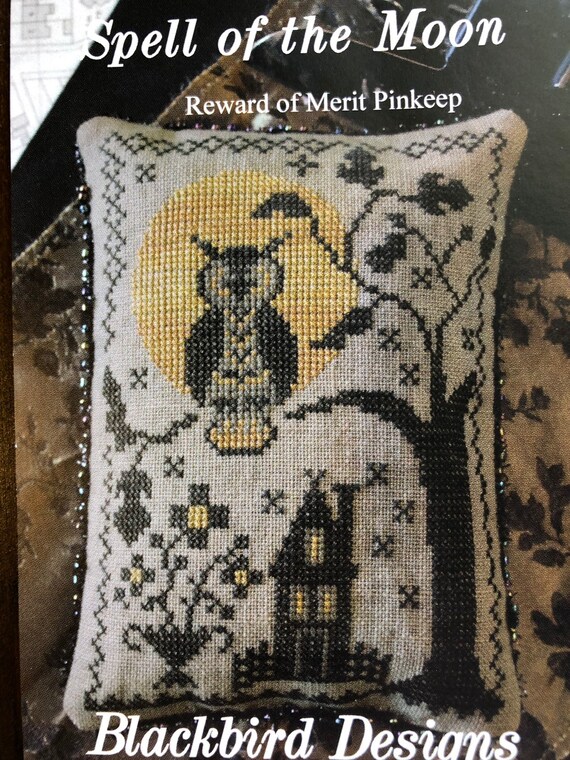 Embroidery Cross Stitch Reward Of Merit Pinkeep Spell Of Moon Blackbird Designs Cross Stitch Pattern Crafts