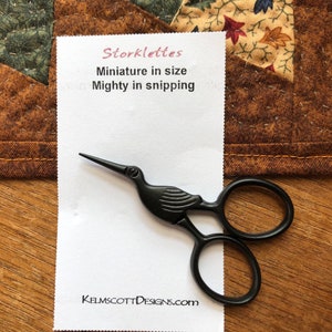 Kelmscott Designs / STORKLETTES w/color choices / Scissors / Embroidery / Cross Stitch / A Pair for every Project