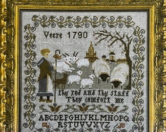 Twin Peak Primitives / SHEPHERD of VEERE 1790 / cross stitch pattern only