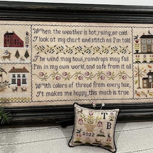 A SAMPLER for All SEASONS / The Scarlett House / cross stitch chart / pattern only