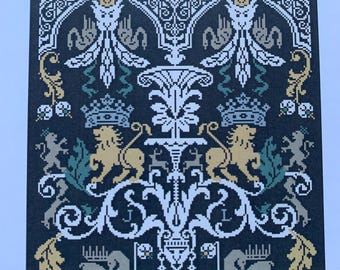 QUILTZ /long Dog Samplers / Cross Stitch Chart / Counted