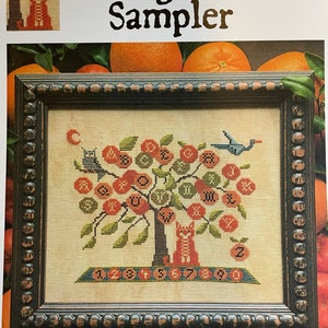 ORANGE TREE SAMPLER / Carriage House Samplings/ cross stitch chart / pattern only