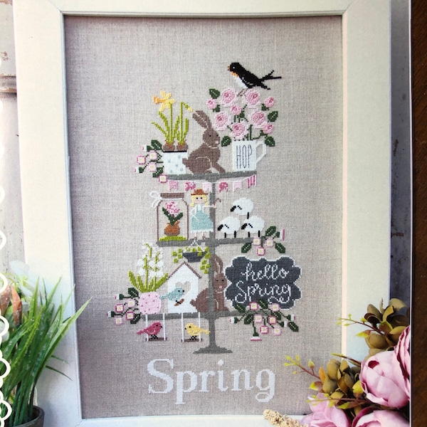 Madame Chantilly / CELEBRATE SPRING / cross stitch chart / counted cross stitch / pattern only