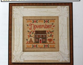 Country Cottage Needleworks/ Cottage of the Month/ November /cross stitch chart / counted cross stitch pattern / pattern only