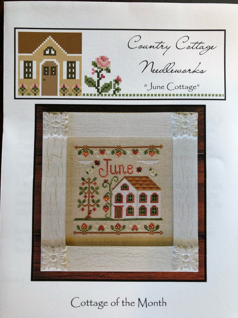 Country Cottage Needleworks/ Cottage of the Month/ June /cross Etsy