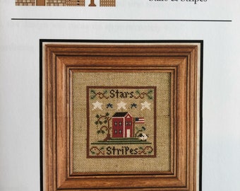 Little House Needleworks/ Stars and Stripes /cross stitch chart / counted cross stitch pattern / pattern only