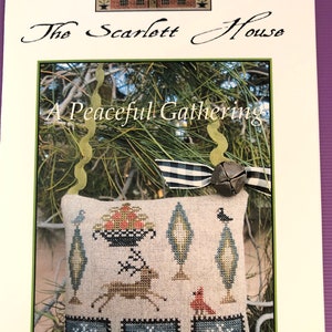 A PEACEFUL GATHERING from The Scarlett House / Sampler / cross stitch chart / pattern only