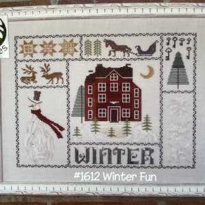 WINTER FUN /Thistles / cross stitch chart / pattern only