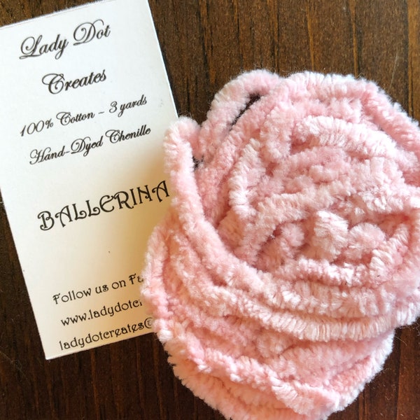 Lady Dot Creates/ Ballerina /Hand Dyed Chenille OR Mini Pom Pom Trim/ Embellishments / Finishing / Craft project trim