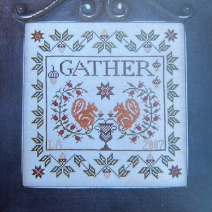 Plum Street Samplers / GATHER /  cross stitch chart / cross stitch pattern / pattern only
