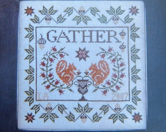 Plum Street Samplers / GATHER /  cross stitch chart / cross stitch pattern / pattern only