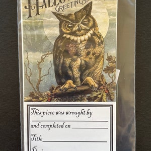Halloween Labels by Kathy Barrick / Cross Stitch or needlework project labels