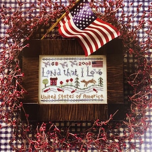 Birds of a Feather/ Land That I Love / cross stitch chart / counted cross stitch pattern / pattern only
