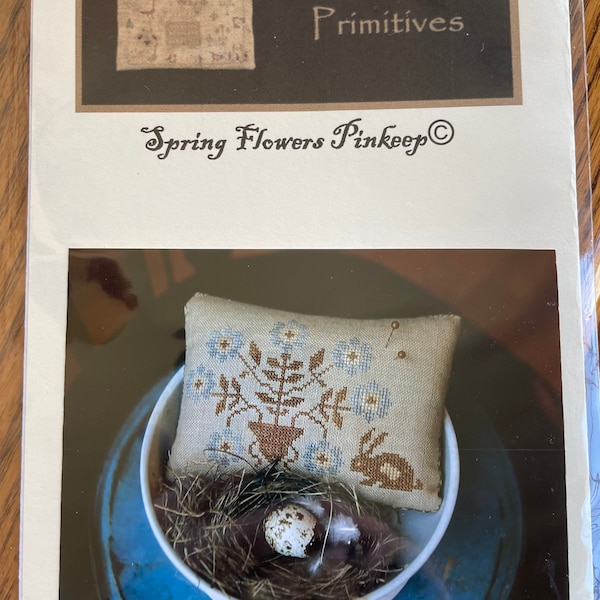 FLORES DE PRIMAVERA Pinkeep / Stacy Nash Primitives / gráfico de punto de cruz / patrón solamente