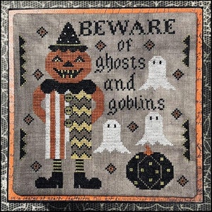 GHOSTS and GOBLINS / The Scarlett House / cross stitch chart / pattern only