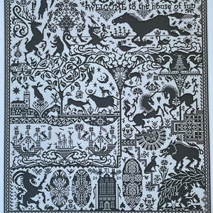 The HOUSE of FUN from Long DOG Samplers / cross stitch chart / pattern only