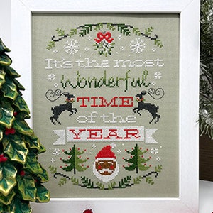 Christmastime / Tiny Modernist / cross stitch chart / pattern only