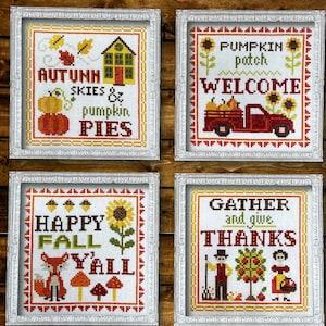 TINY Modernist / AUTUMN SIGNS / Cross Stitch Pattern