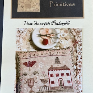 FIRST SNOWFALL Pinkeep / Stacy Nash Primitives /  cross stitch chart / pattern only