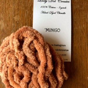 Lady Dot Creates/ Mingo  /Hand Dyed Cotton Chenille Trim/ Embellishments / Finishing / Craft project trim