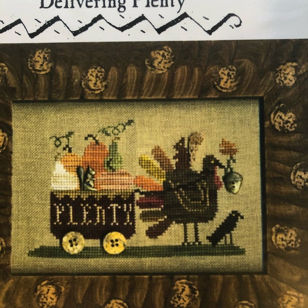 Homespun Elegance/ Delivering Plenty / Thanksgiving turkey / Cross stitch chart / chart only