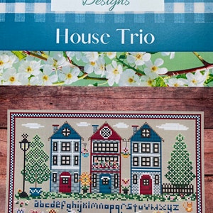 HOUSE TRIO / Shannon Christine Designs / cross stitch chart / pattern only