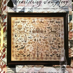 His EYE is on the SPARROW / Sampler / Heartstring Samplery /  Cross Stitch BOOK form