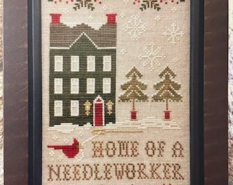 WINTER at the HOME of a NEEDLEWORKER from Little House Needleworks / cross stitch chart
