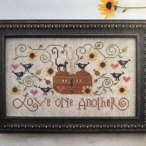 Plum Street Samplers / LOVE ONE ANOTHER / cross stitch chart / cross stitch pattern / pattern only