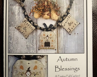 Pineberry Lane / AUTUMN BLESSINGS / cross stitch chart / pattern only