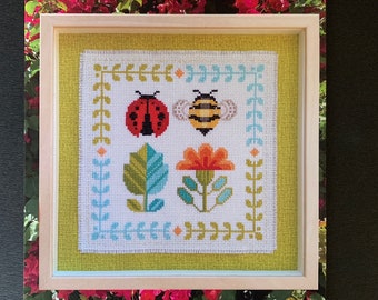 Garden Friends by Robin Pickens Patterns / cross stitch chart / pattern only