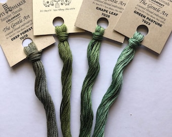 Gentle Arts / More GREENS A to M / Celery / Floss / cross stitch / embroidery / Needlework threads