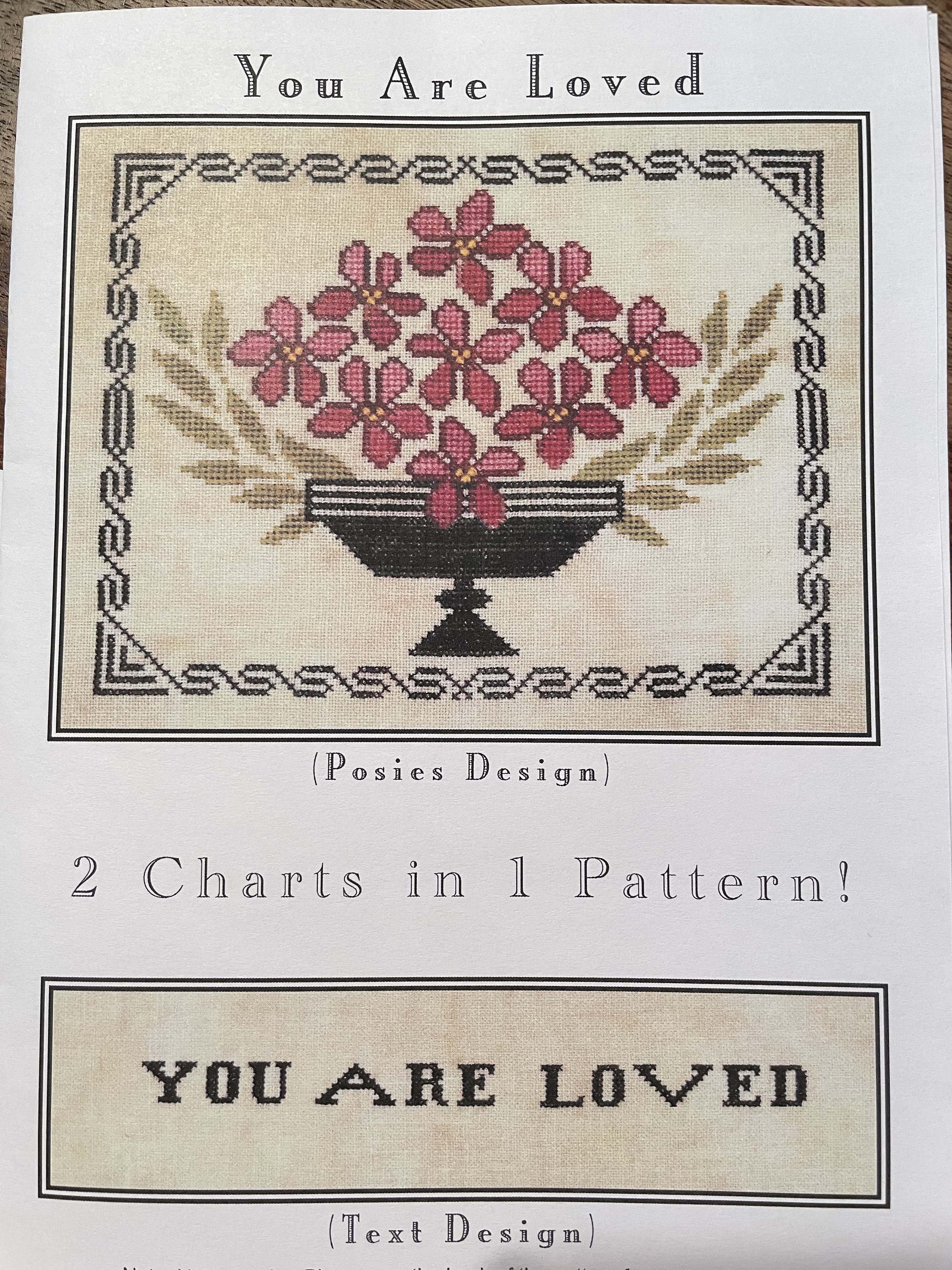 YOU ARE LOVED / Artful Offerings / Cross Stitch Chart / Pattern Only Etsy
