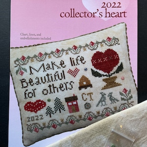 Collectors Hearts from Heart In Hand / 2018-2024 cross stitch kits / charts plus embellishments 2022 kit