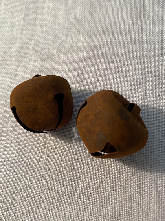 Rusty Jingle Bells / Christmas Bells / Set of 2, 30 Mm