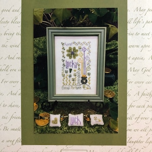 Shepherd’s Bush / LUCKY Notes / Sampler / Cross stitch Chart / Embellishments pack