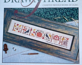 The Drawn Thread/ WELCOME AUTUMN / cross stitch chart / pattern only