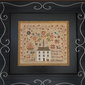Plum Street Samplers / GRACE DOTH ABOUND / cross stitch chart / pattern only