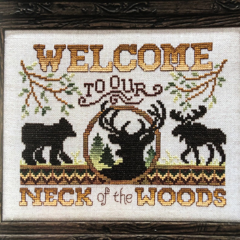 OUR NECK of the WOODS / Stoney Creek / cross stitch chart / pattern only image 1