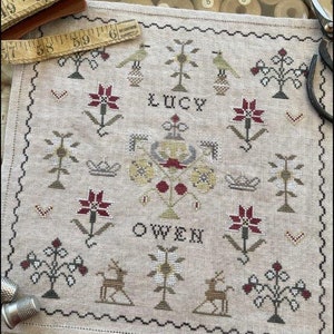 LUCY OWEN by The Scarlett House / cross stitch chart / Sampler / pattern only