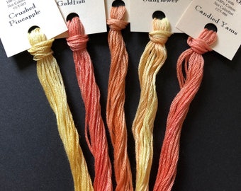 Classic Colorworks / Golds, Yellows Oranges / Floss / cross stitch / embroidery / Needlework threads