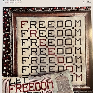FREEDOM / Rosewood Manor /  cross stitch chart / pattern only