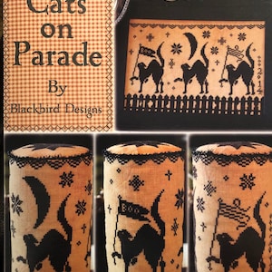 Blackbird Designs/ Cats on Parade / cross stitch chart / pattern only