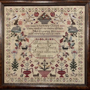 MARTHA EVANS 1879 by The Scarlett House / cross stitch chart / Sampler / pattern only