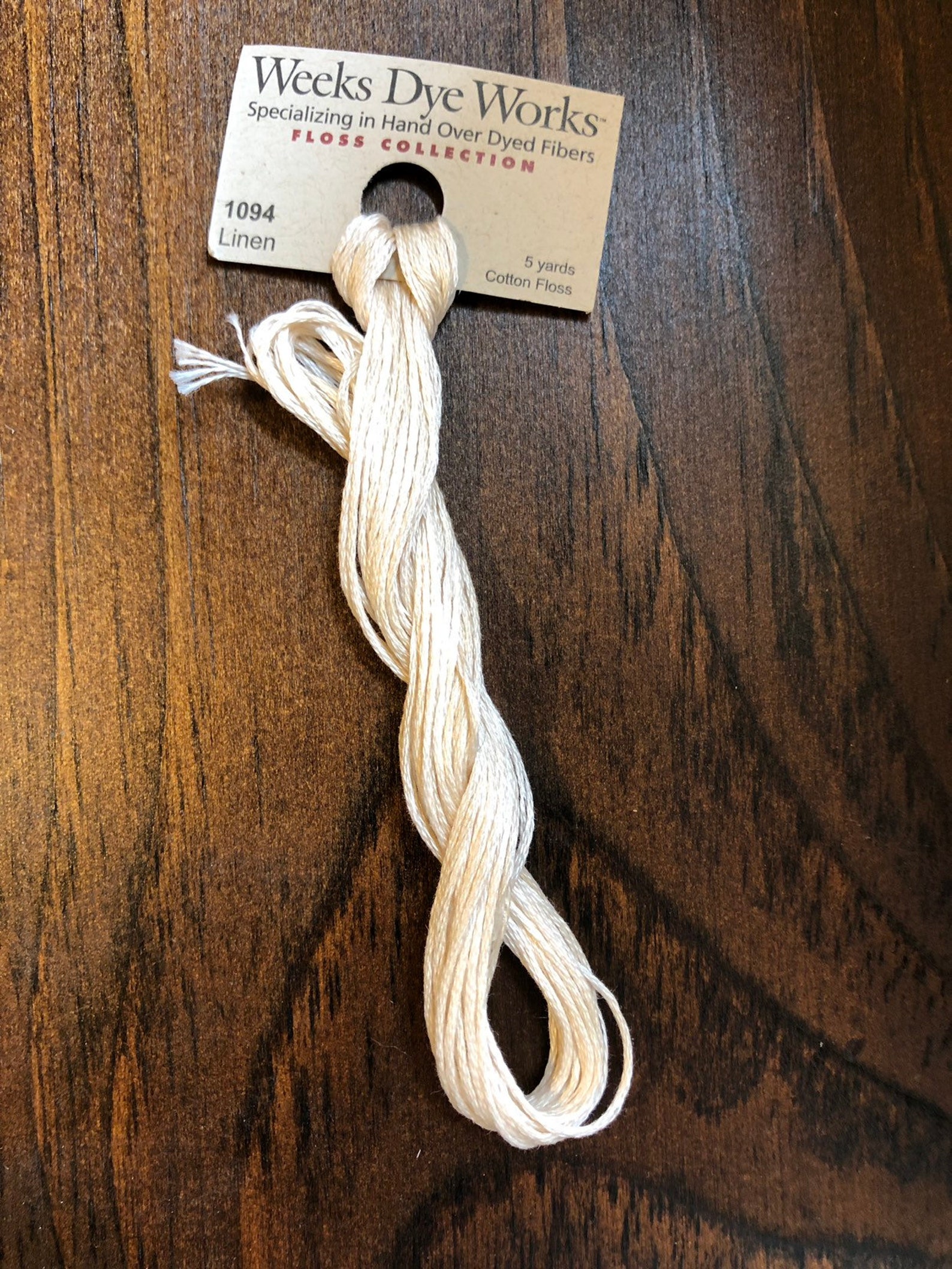 Weeks Dye Works / White / Linen/Floss / cross stitch / Etsy