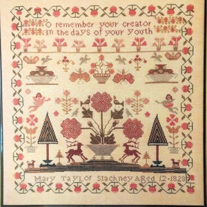 Mary Taylor Stackney 1828 by Lila&#39;s Studio / Full Sampler OR the Adaptation/ cross stitch chart  / pattern only