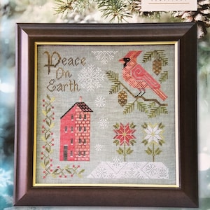 Cottage Garden Samplings / Peace On Earth / cross stitch chart / counted cross stitch pattern / pattern only