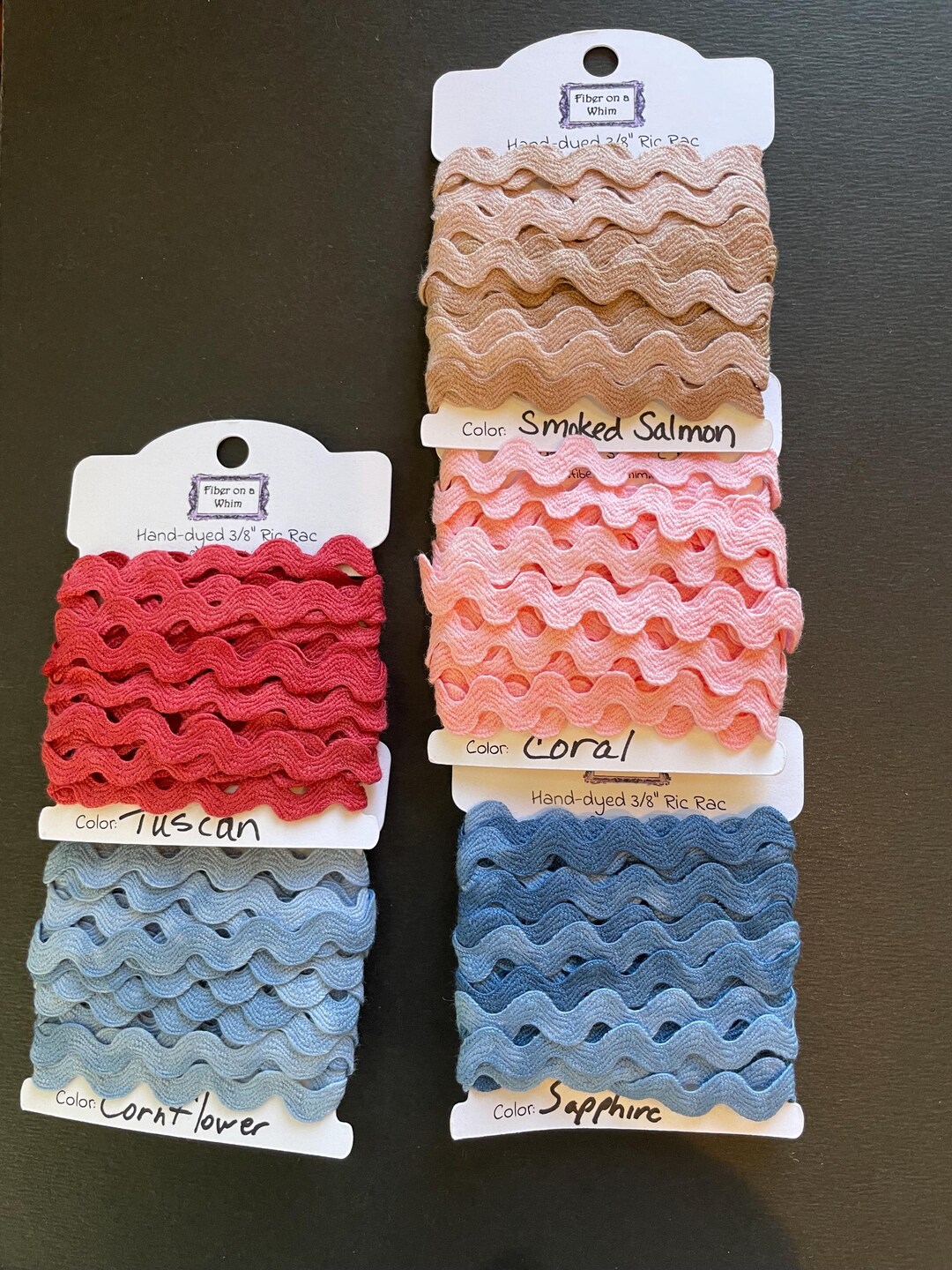 Hand Dyed Cotton Rick Rack by Fiber on a Whim / Embellishments ...