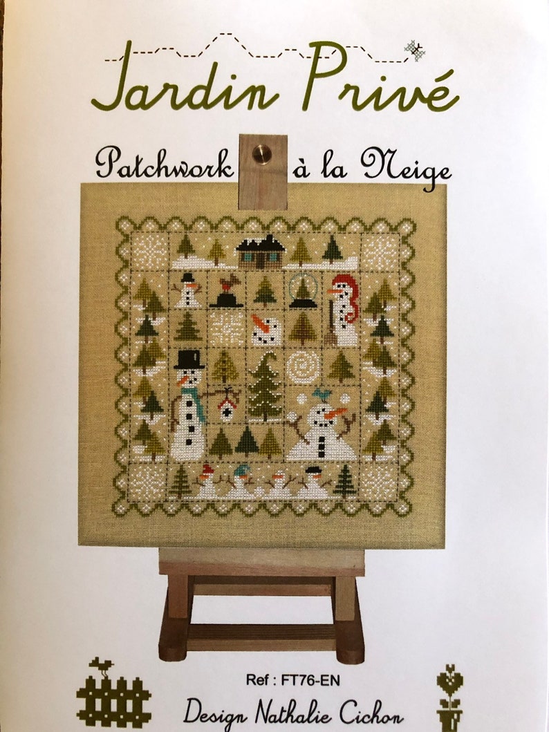 Jardin Prive / PATCHWORK a la Neige / cross stitch chart / | Etsy